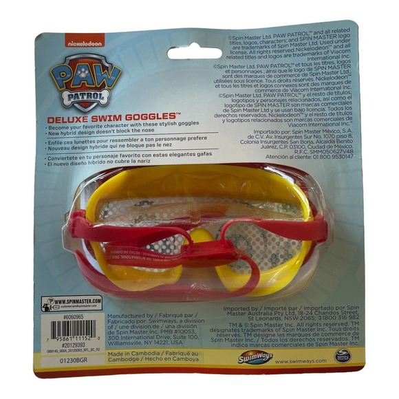 Nickelodeon PAW Patrol Character Kid's Deluxe Swim Goggles Mask - New - Picture 5 of 5